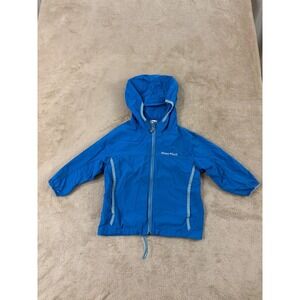 Mont-bell Windbreaker Jacket Baby 90 Size 9 Blue Hooded Nylon Shell
